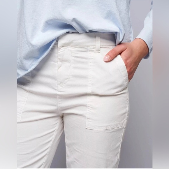 NWT FRANK & EILEEN BLACKSTONE CHALK CROP UTILITY PANTS WOMEN'S SIZE 0 US $298 - Picture 3 of 12